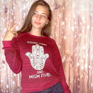 Vintage Freeze - Good Vibes And High Fives crewneck sweatshirt.